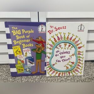 Dr Seuss Book Bundle 2 Beginner Books Big Purple Book + Thinks You Can